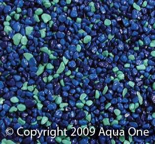 Aqua One Gravel - Mixed Aqua + Blue 2kg (2mm)