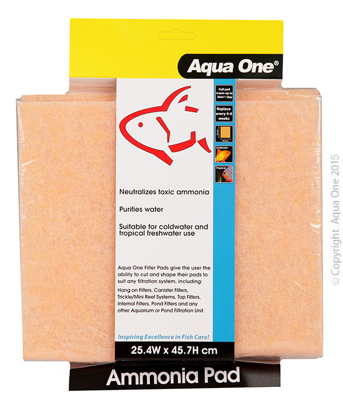 Aqua One Ammonia Pad - Self Cut Filter Pad 25.4x45.7cm