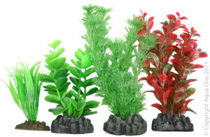 Aqua One Plastic Plant - 4pk Mix 6