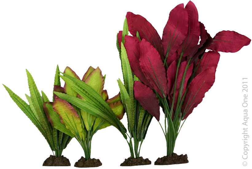Aqua One Silk Plant - 4pk Mix 1
