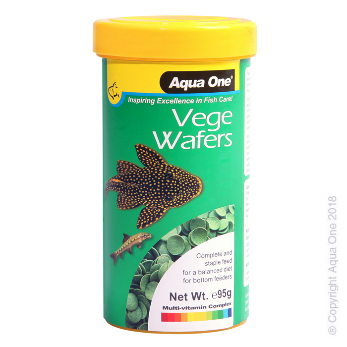 Aqua One Vege Wafer Fish Food 95G