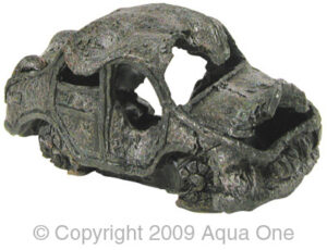 Aqua One Ornament - Ruined Car 16x8cm
