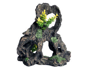 Aqua One Ornament - Stump With Plant