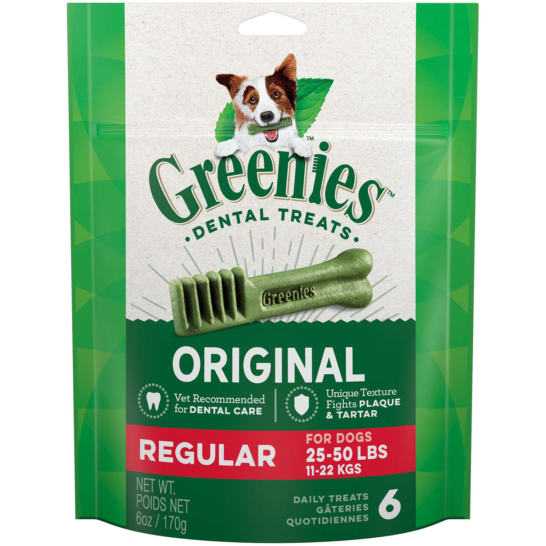 Greenies Org Regular Dental Chew 170g 6pc