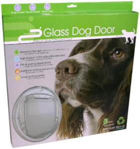 Pet-corp Dog Door - PC3-C Versatile Manual Glass Fitting Clear