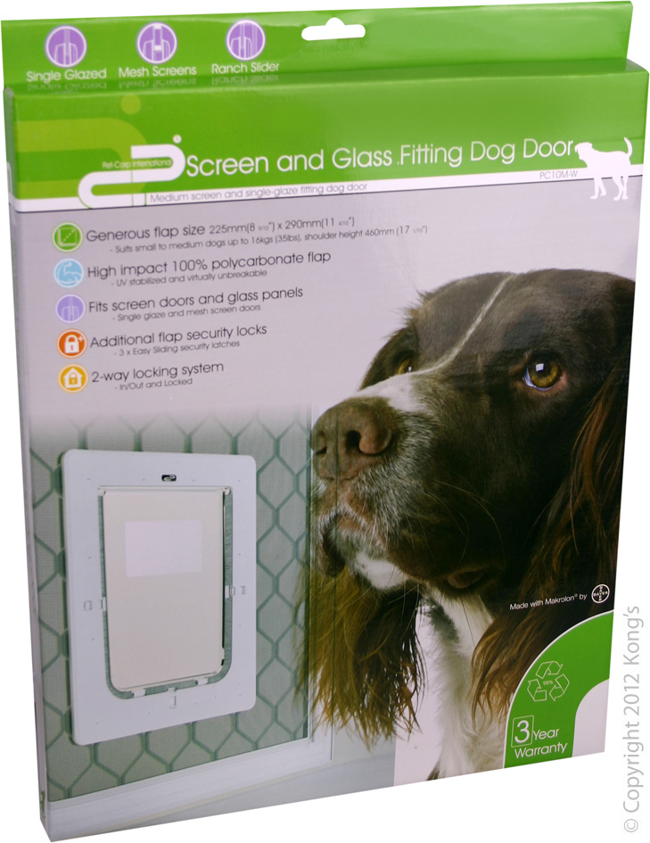 Pet-corp Dog Door - PC10M-W Screen Fitting White Medium