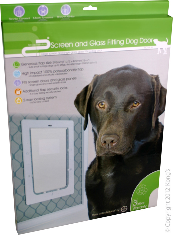 Pet-corp Dog Door - PC10L-W Screen Fitting White Large