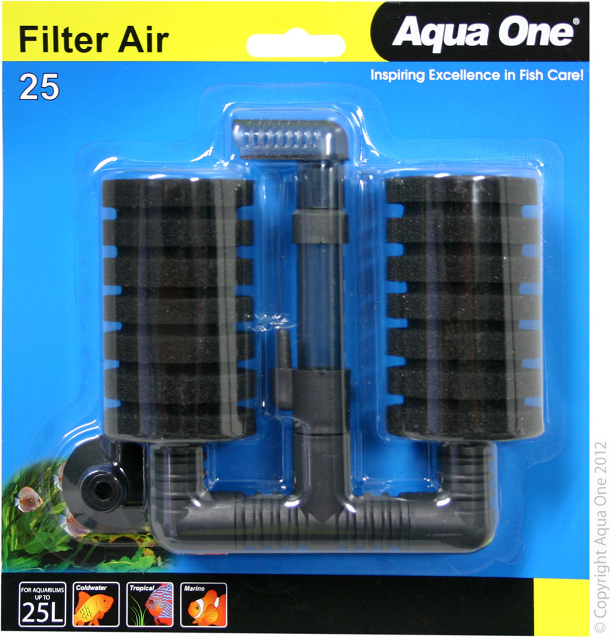 Aqua One Filter Air 25 Sponge Air Filter Suit Up To 25L