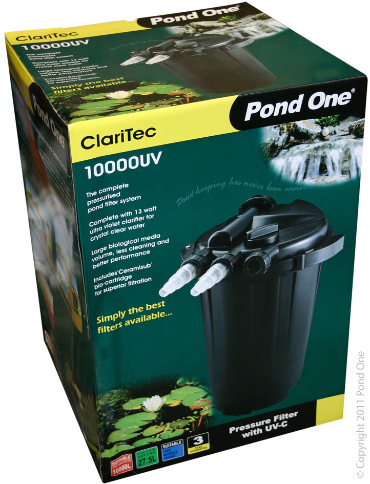Pond One ClariTec 10000 Pressurised Filter With 13W UV-C