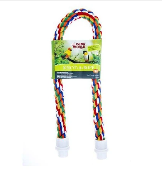 Living World Knot A Rope Perch 90cm x 30mm Banana Scented