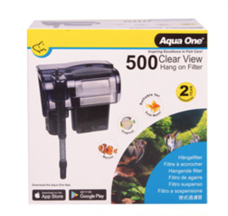 Aqua One H500 ClearView Hang On Filter 635l/hr
