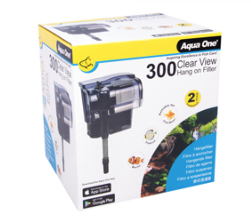 Aqua One H300 ClearView Hang On Filter 395l/hr