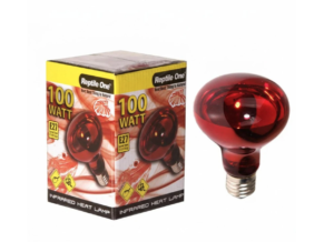 Reptile One Heat Lamp Infrared Medi Lamp 100W E27 Screw Fitting