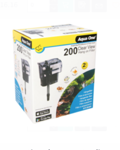 Aqua One H200 ClearView Hang On Filter 340l/hr