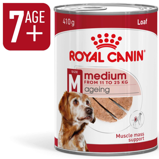 Royal Canin Medium Ageing Loaf Canned Wet Dog Food 410g