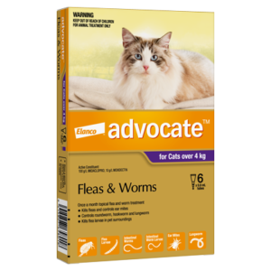 Advocate Flea Treatment For Cats Over 4kg - 6 Pack