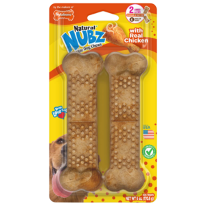 Nylabone Natural Nubz Chicken Jumbo 2 pack