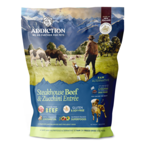 Addiction Grain Free Steakhouse Beef & Zucchini Entrée Air Dried Dog Food 900g
