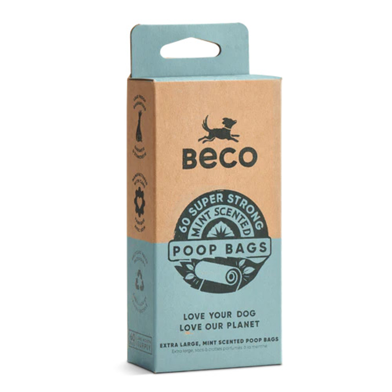 Beco Poop Bags Mint Scented - 60pk