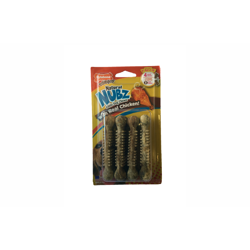 Nylabone Natural Nubz Chicken Small 4 pack