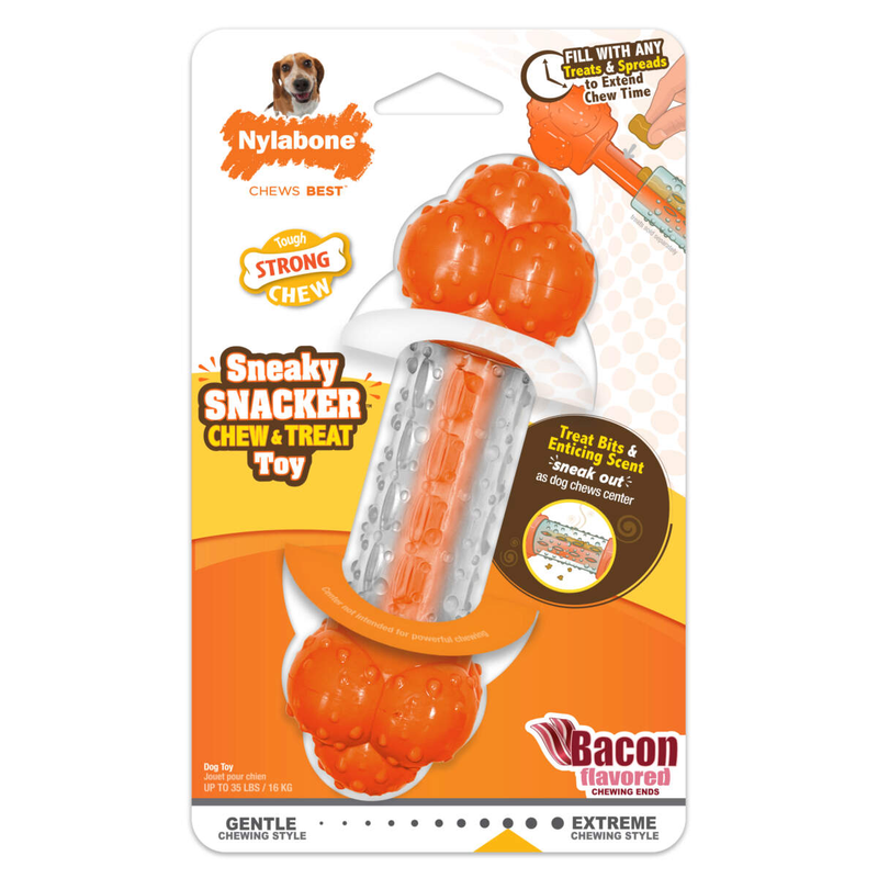 Nylabone Strong Chew Sneaky Snacker Chew & Treat Toy - Wolf ^NTTW903P