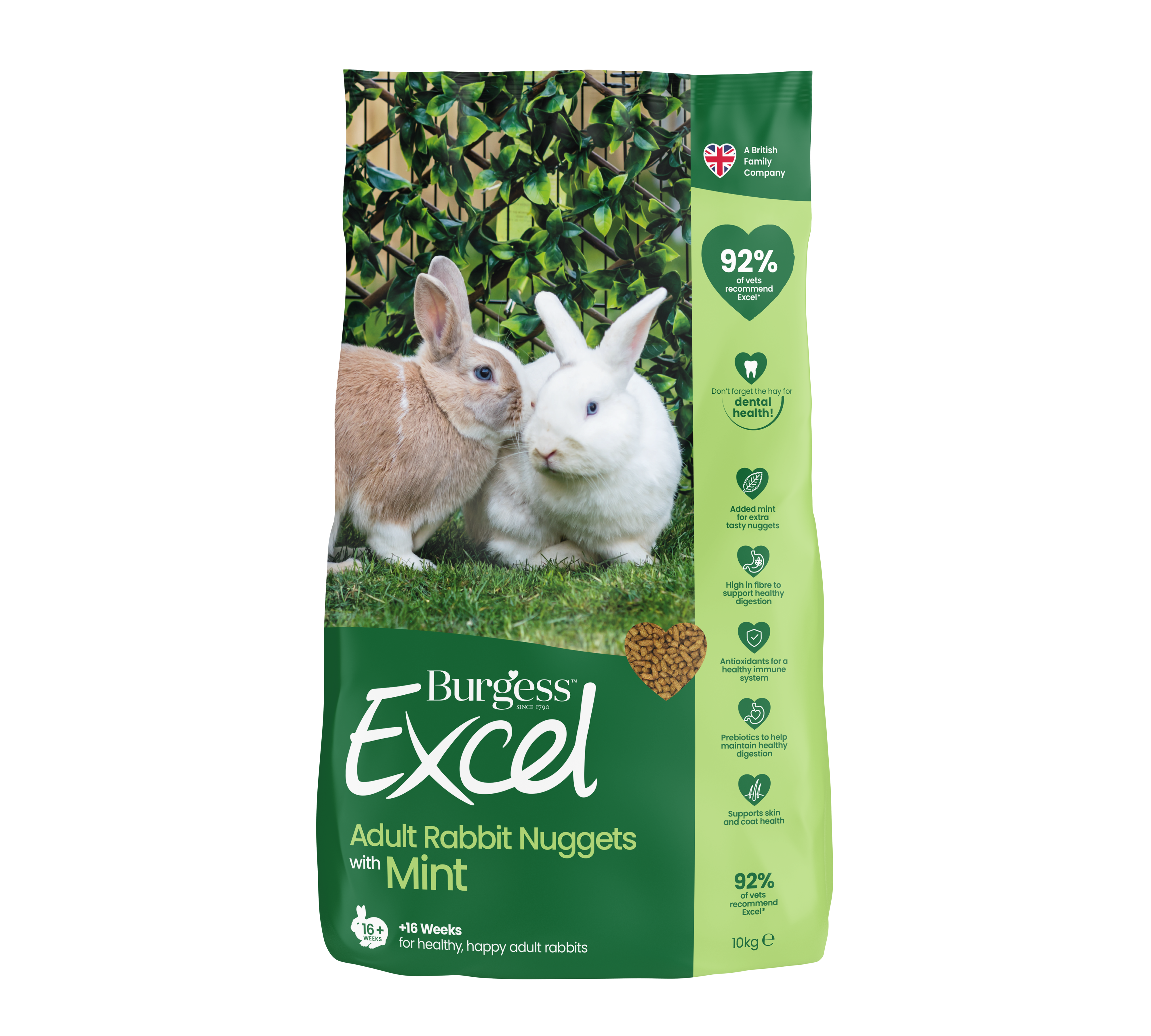 Burgess Excel Adult RABBIT Nuggets with Mint 10kg