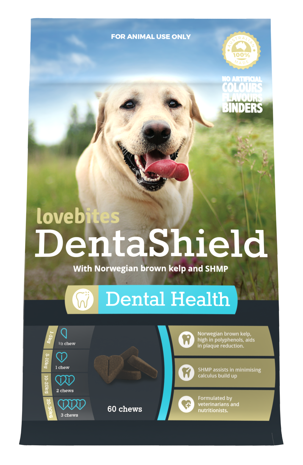 Vetafarm Lovebites DentaShield Chews 60pk