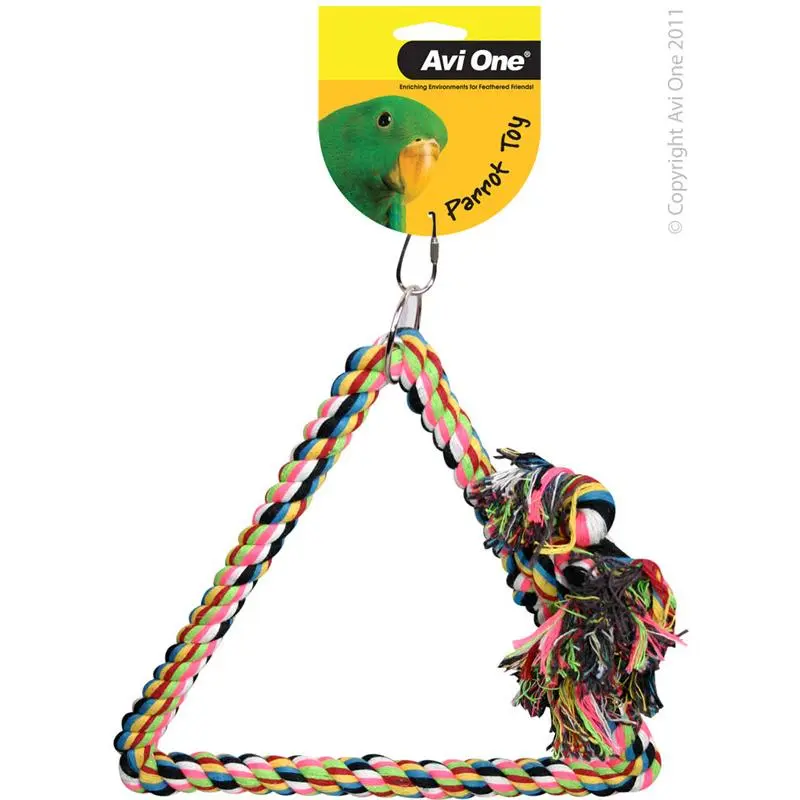 Avi One Parrot Toy - Tri-Angle Rope Swing 20mm X 35cm