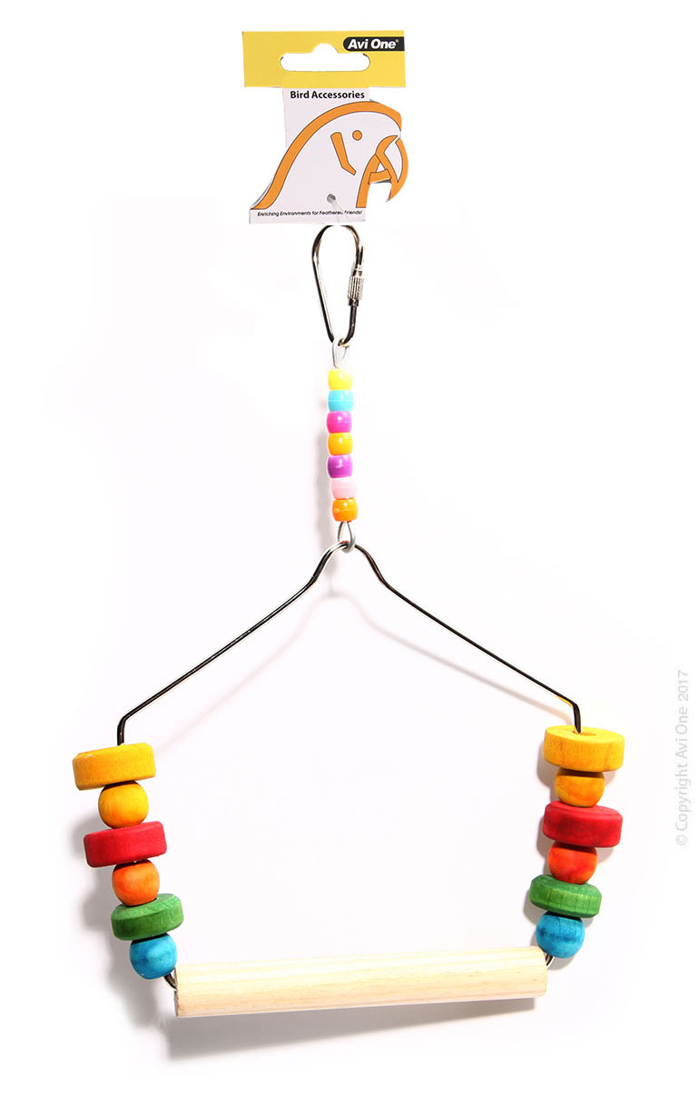 Avi One Parrot Toy - Coloured Block & Swing