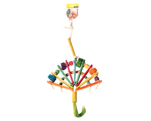 Avi One Parrot Toy - Wooden Fan With Beads 53cm