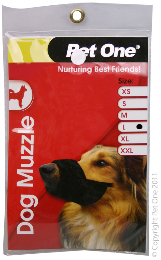 Pet One Muzzle - Nylon (L) Black