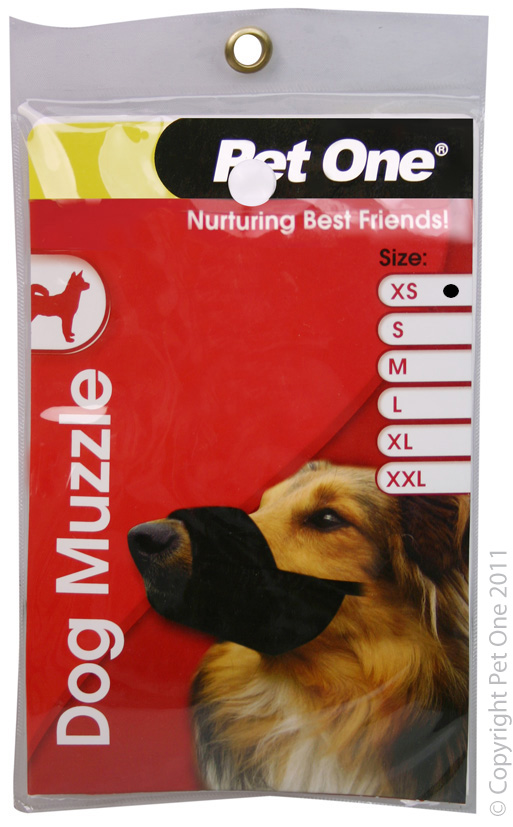 Pet One Muzzle - Nylon (XS) Black