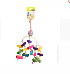 Avi One Bird Toy - Arc With Wooden Blocks And Beads 34cm
