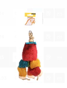Avi One Parrot Toy - Loofah Discs With Wood 18x30cm