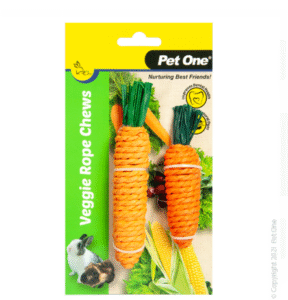 Pet One Veggie Rope Chews Twin Pack - Carrots (S/M)