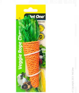 Pet One Veggie Rope Chew Carrot Small 13.5cm