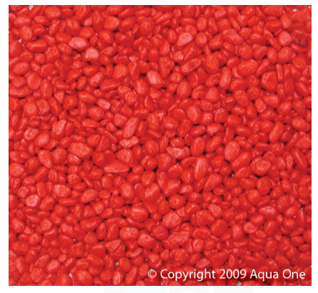 Aqua One Gravel - Scarlet Red 2kg (7mm)