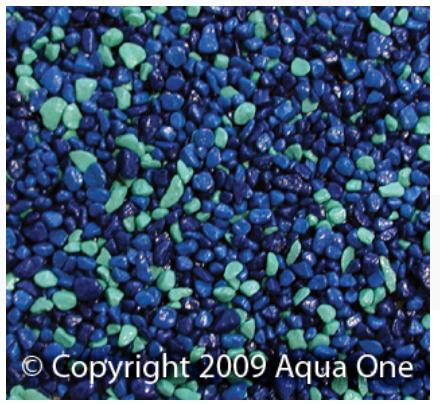 Aqua One Gravel - Mixed Aqua & Blue 2kg (2mm)