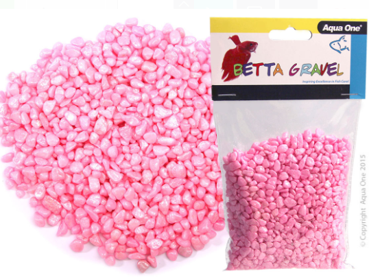 Aqua One Gravel - Betta Metallic Pink 350g