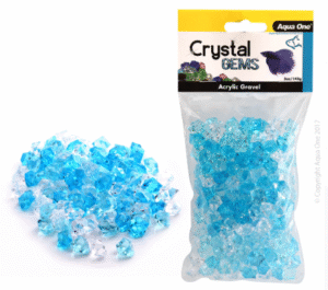 Aqua One Gravel - Crystal Gems Acrylic Betta 15mm Blue Ice 142g