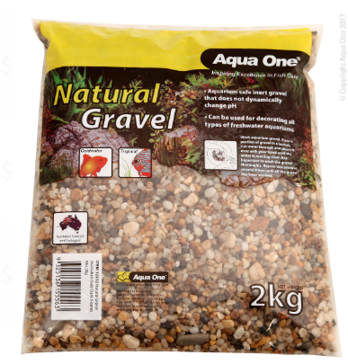 Aqua One Natural Gravel Australian Gold Dark 4-6mm Mix 2kg