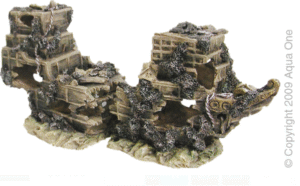 Aqua One Ornament - U330 Shipwreck Medium (2/set) 43x21cm
