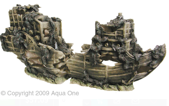Aqua One Ornament - U331 Shipwreck Large (2/set) 70x33cm