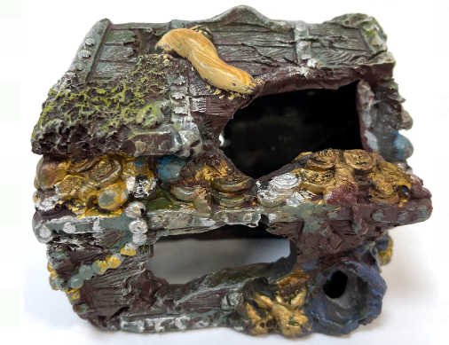 Aqua One Ornament - U351S Treasure Chest W/holes Small