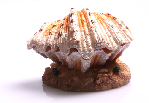 Aqua One Ornament - Air Operated Clam On Sand 9.3x9x6.5