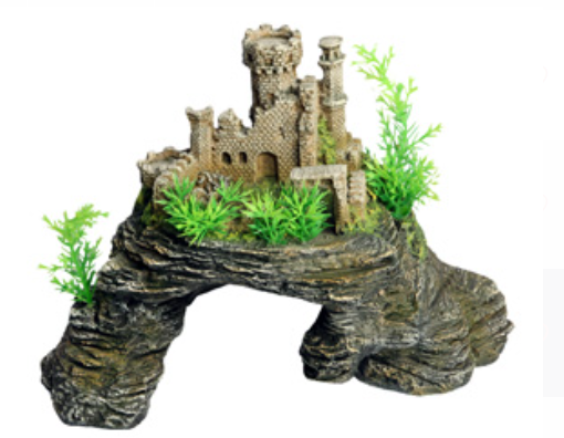 Aqua One Ornament - Castle On Cave Rock 25x15.5x17cmh