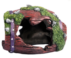 Aqua One Ornament - Single Ruined Barrel With Shell 9x6.5x6.5cmH