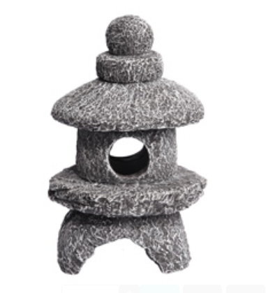 Aqua One Ornament - Stone Lantern 9x9x14cmH