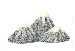Aqua One Ornament Snow Topped Mountains S 17x8.5x7.5cmh