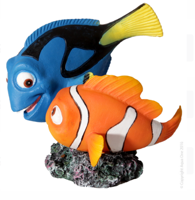 Aqua One Ornament - Blue Tang & Clownfish 10x9.5x9.8cm